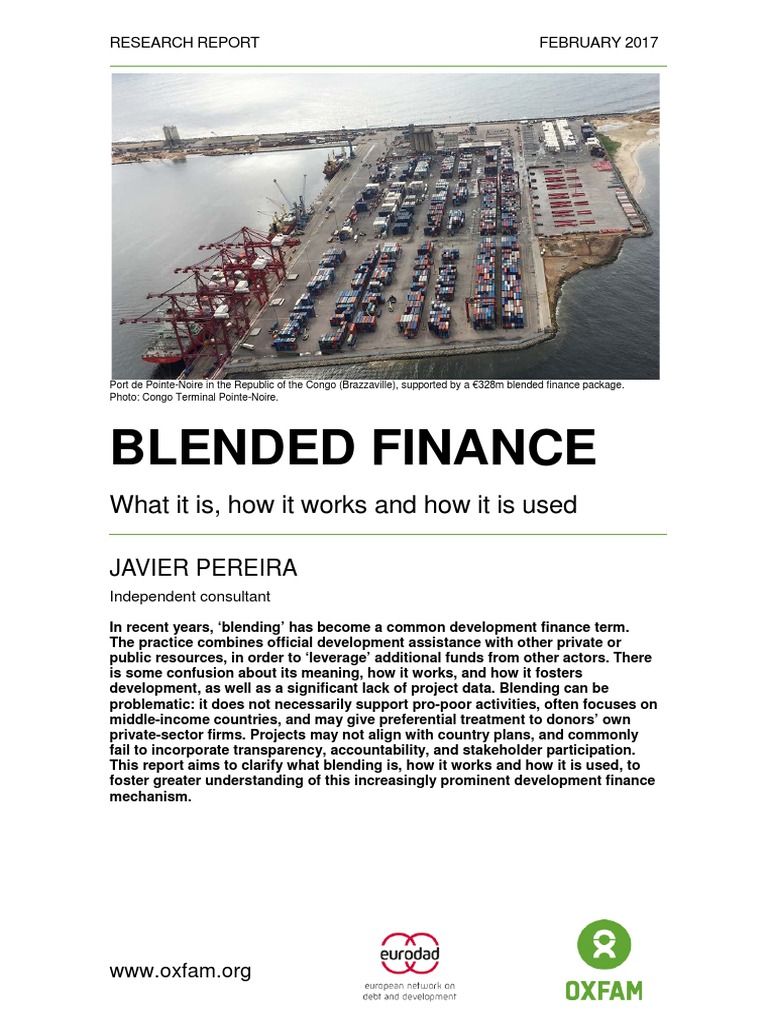 Understanding Blended Finance Mechanisms | PDF | Public–Private ...