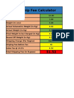 Easy Ship Fee Calculator