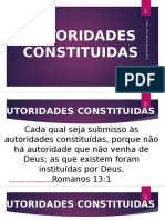 Autoridade Costituida Por Deus