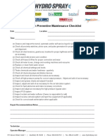 Preventive Maintenance Checklist PDF