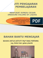 Aktiviti Pengajaran Dan Pembelajaran: Menyukat Isipadu Cecair (Measure Volume of Liquid)