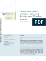 Alan Fine, Gary. Gropu Culture and Interaction Order - Local Sociology On The Meso - Level