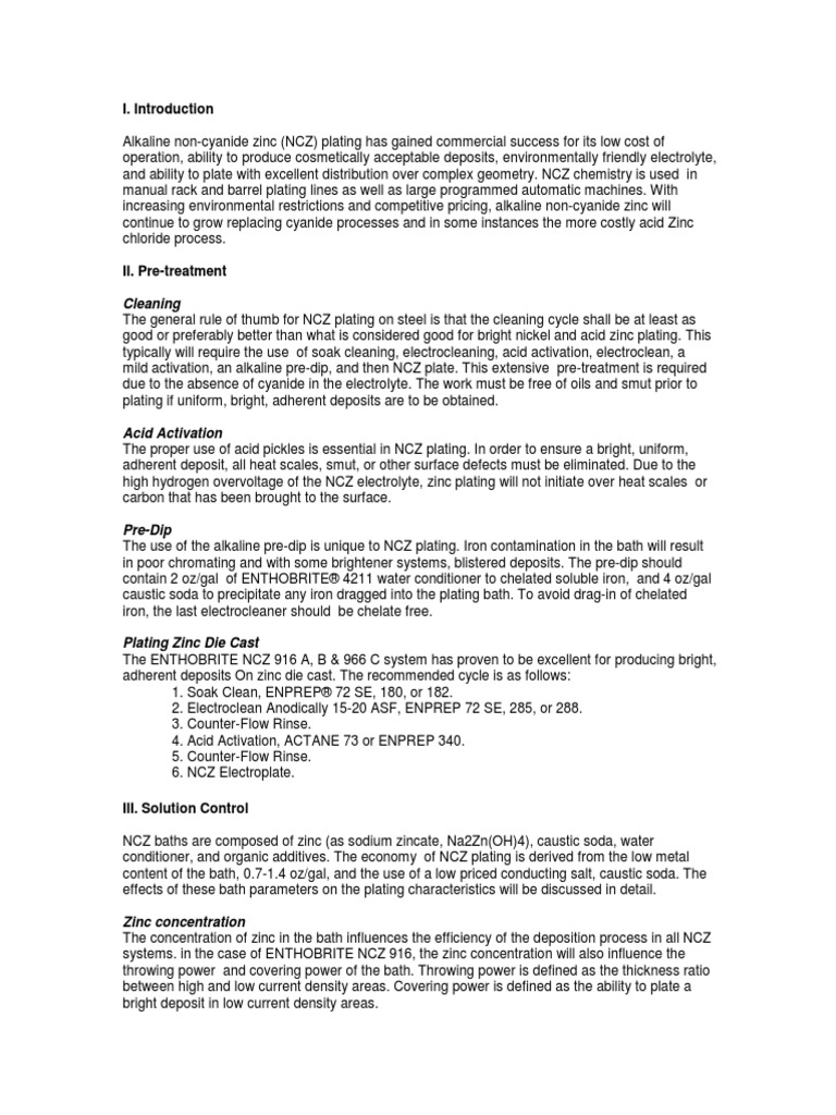 Alkaline Non Cyanide Zinc Plating Zinc Chemical Elements