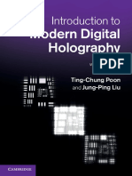 Introduction To Modern Digital Holography With Matlab PDF