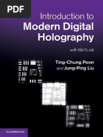 Introduction To Modern Digital Holography With Matlab PDF