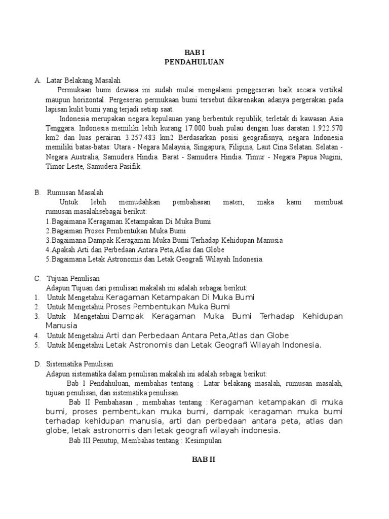 Contoh Makalah Geografi