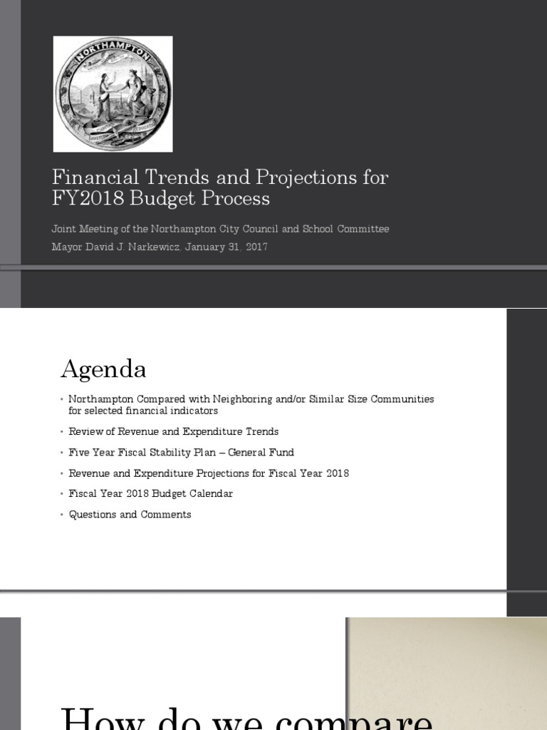 Northampton MA Financial Indicators FY2018 Budget Download Free PDF Springfield Taxes