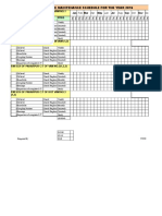 Preventive Maintenance Schedule For The Year 2016