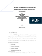 Perbandingan Teori Hukum Menurut Roscoe Pound Friedrich Karl Von Savigny Dipandang Dari Perspektif Politik Hukum_Agung Yuriandi