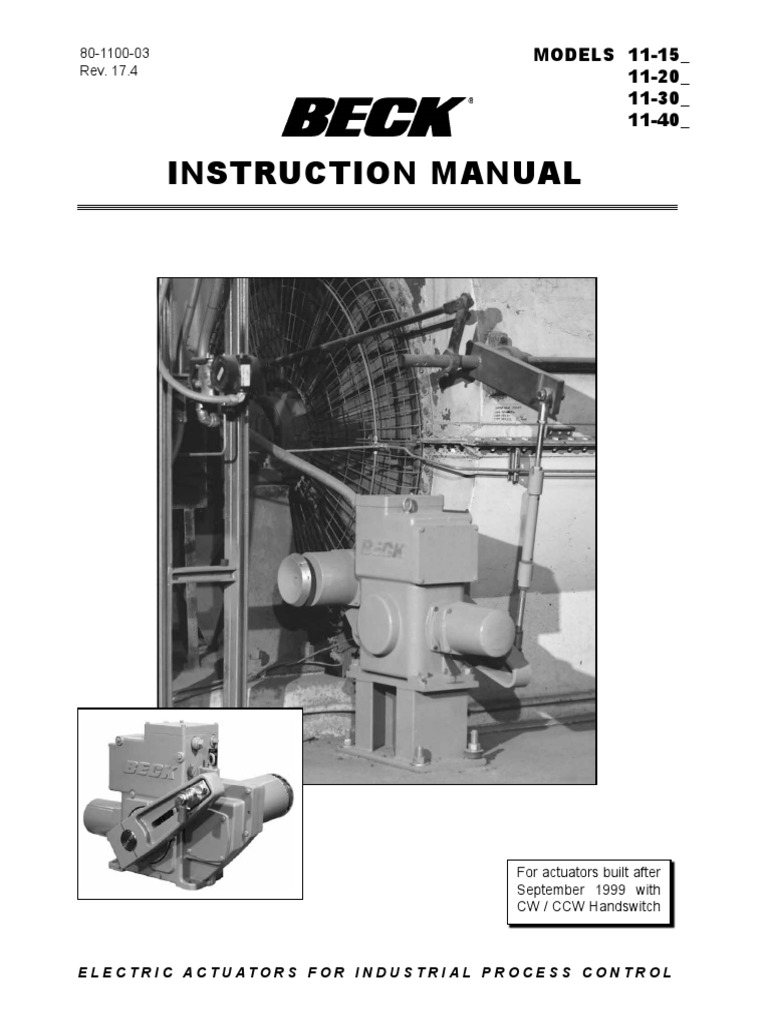BECK USA Electrical Actuators | PDF | Screw | Switch