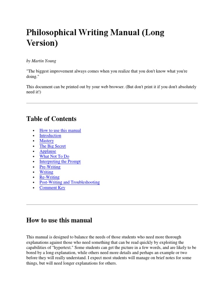 Philosophy Writing Guide for Students | PDF