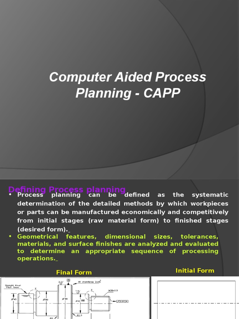 Computer Aided Process PlanningI Automation Computer Aided Design