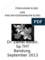 DR Zainal Surat Penugasan Klinis Dan Rincian Kewenangan Klinis