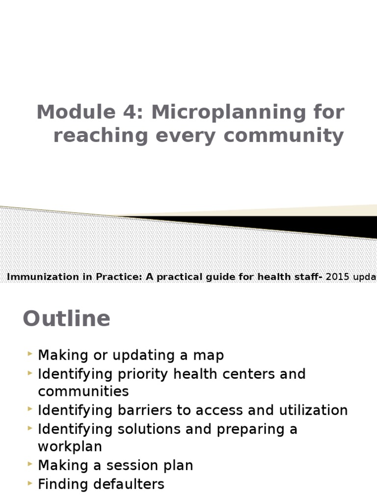 Microplanning for Community Immunization | PDF | Map | Brainstorming
