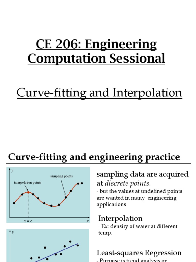 Curve Fitting and Interpolation Techniques | PDF | Interpolation ...