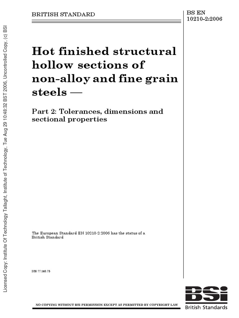 En 10210 PDF | Download Free PDF | Engineering Tolerance | Ellipse