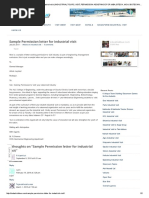 Sample Permission Letter For Industrial Visit