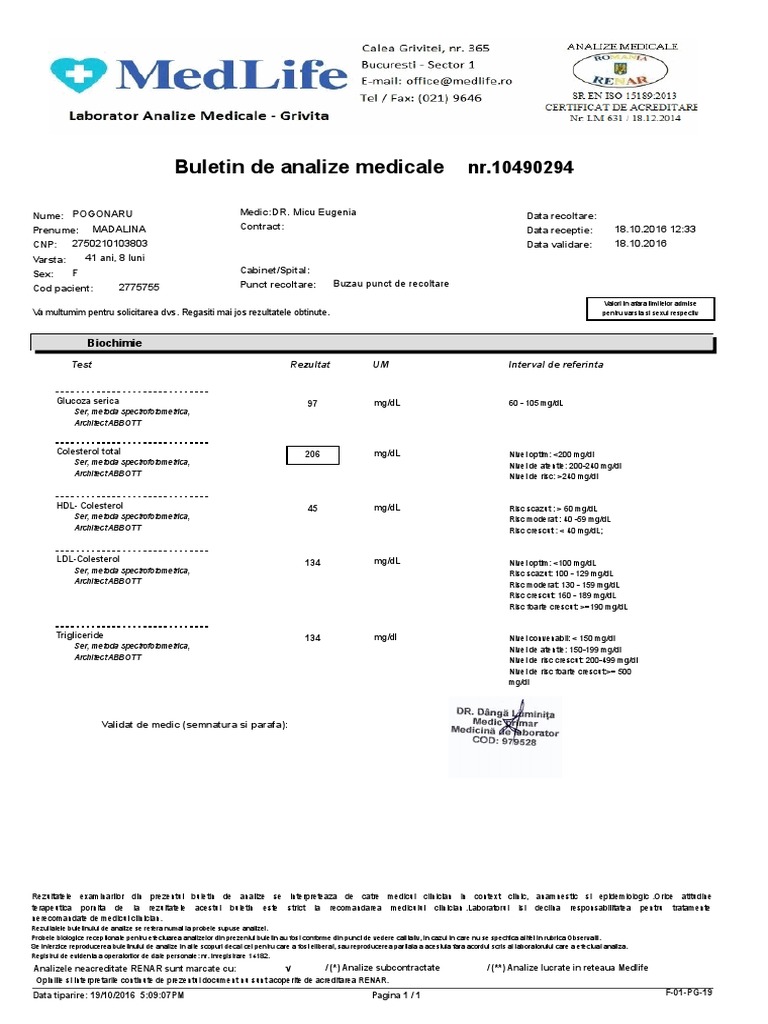 Rezultate Analize Medicale Medlife Online Sange Blog
