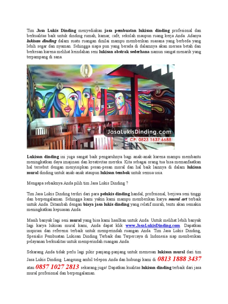 Lukisan Abstrak Di Jakarta Mural Art Design WA 62 813 1888 3437