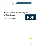 Elaborer Une Declaration Des Pratiques D Archivage