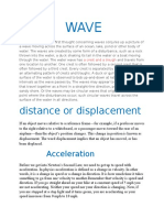Distance or Displacement: Acceleration