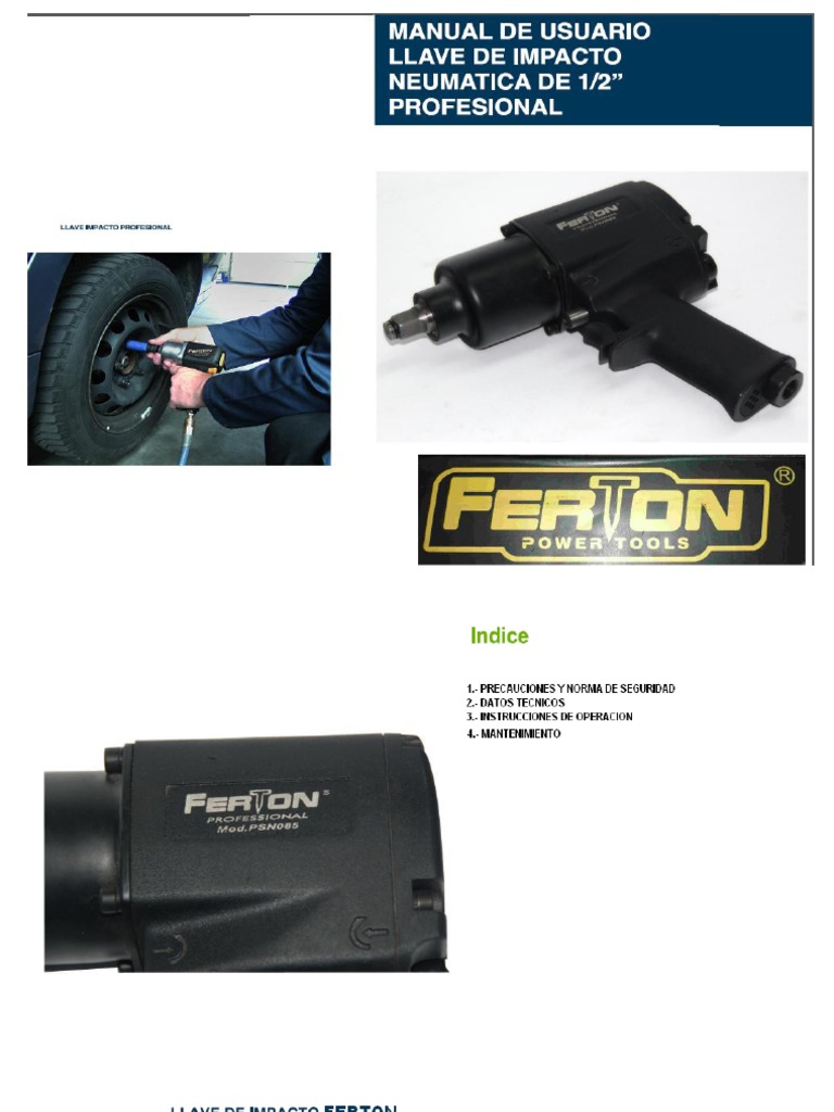 Pistola Llave Impacto Neumática 1 FERTON PSN320