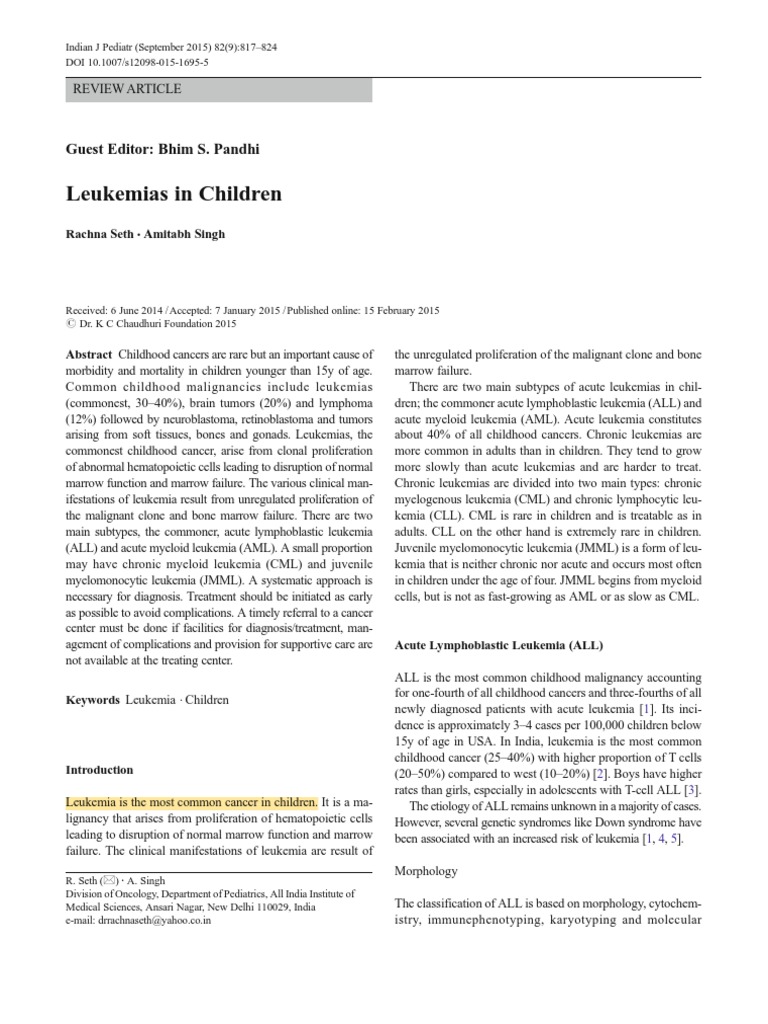 2016 Leucemias 2015 | PDF | Leukemia | Diseases And Disorders