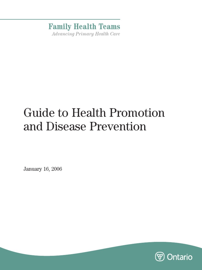 Health Promotion & Disease Prevention Guide | PDF | Preventive ...