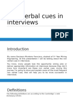 Non Verbal Cues in Interviews