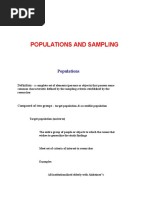 Populations and Sampling