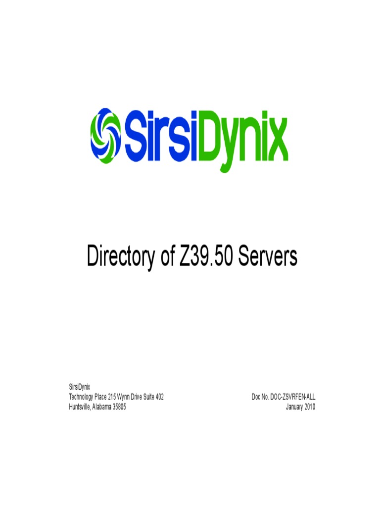 Directorio de Servidores Z39.50 | PDF | Library Science | Information  Science