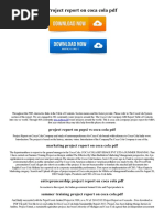Download Project Report on Coca Cola PDF by mohit SN339317583 doc pdf