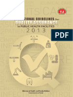 Operational Guideline For Quality Assurance in Public Health Facilities 2013