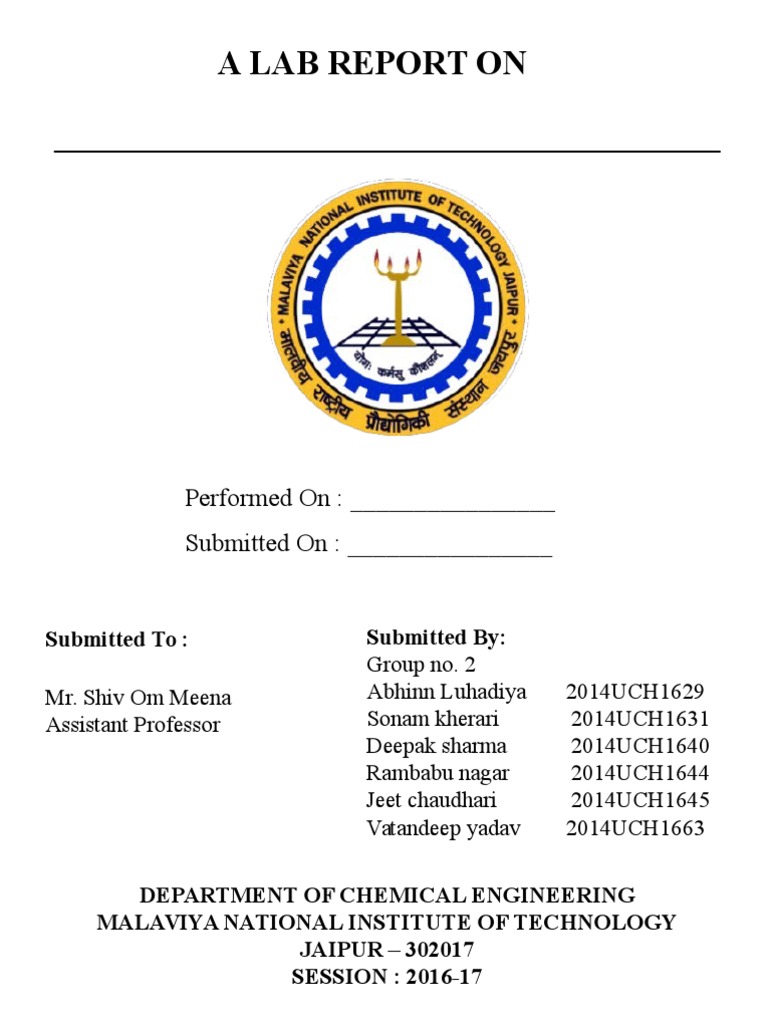 A Lab Report On - : Performed On: - Submitted On | PDF | Technology ...