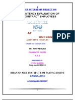 COMPENTENCY EVALUATION OF CONTRACT EMPLOYEE AT TATA STEEL GROWTH SHOP by HR - Jyoti Kumar