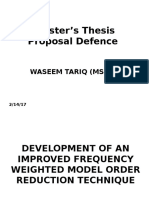 Master's Thesis Proposal Defence: Waseem Tariq (Ms-79)