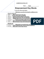 Personal Empowerment Key Words Cel 23