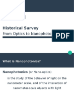Nanophotonics - Historical Survey