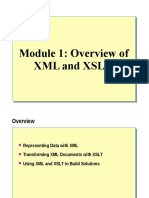Module 1: Overview of XML and XSLT