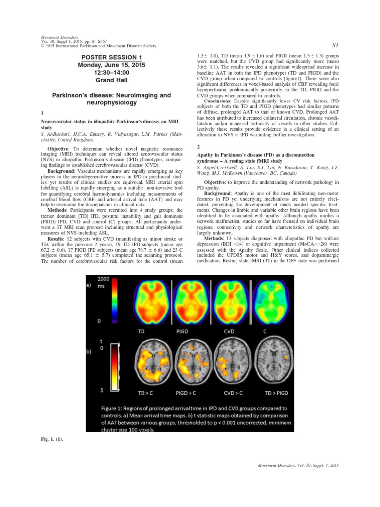 2015 Movement Disorders | PDF | Corpus Callosum | Parkinson's Disease