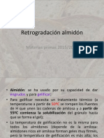 Retrogradación Almidón Ver