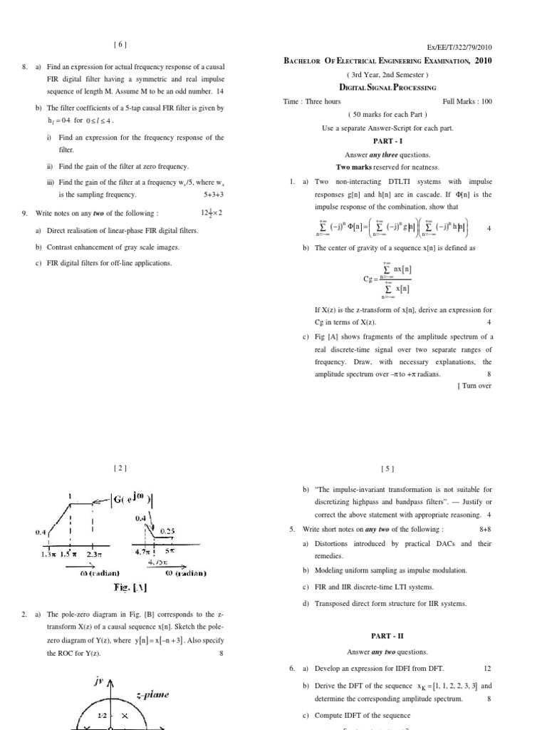 Digital Signal Processing Exam 2010 | PDF | Telecommunications ...
