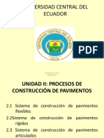 Unidad II Procesos de Construcción de Pavimentos