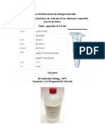 Insumos Del Laboratorio de Biología Molecular