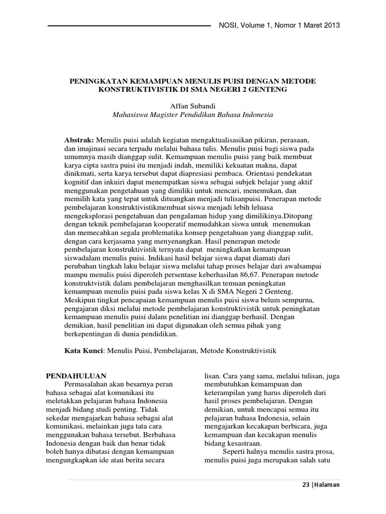 Tata Cara Membuat Puisi Yang Baik Dan Benar KT Puisi