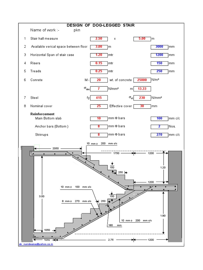 Dog Legged Stair Case Sheet Stairs Mechanical Engineering