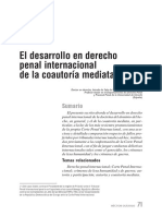 El Desarrollo en Derecho Penal Internacional de La Coautoria Mediata Olasolo Alonso PDF