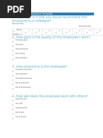 Employee Performance Template