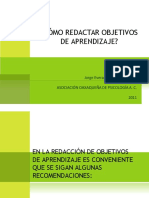 Como Redactar Objetivos de Aprendizaje