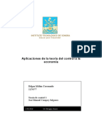 Aplicaciones de La Teoria Del Control a La Economia